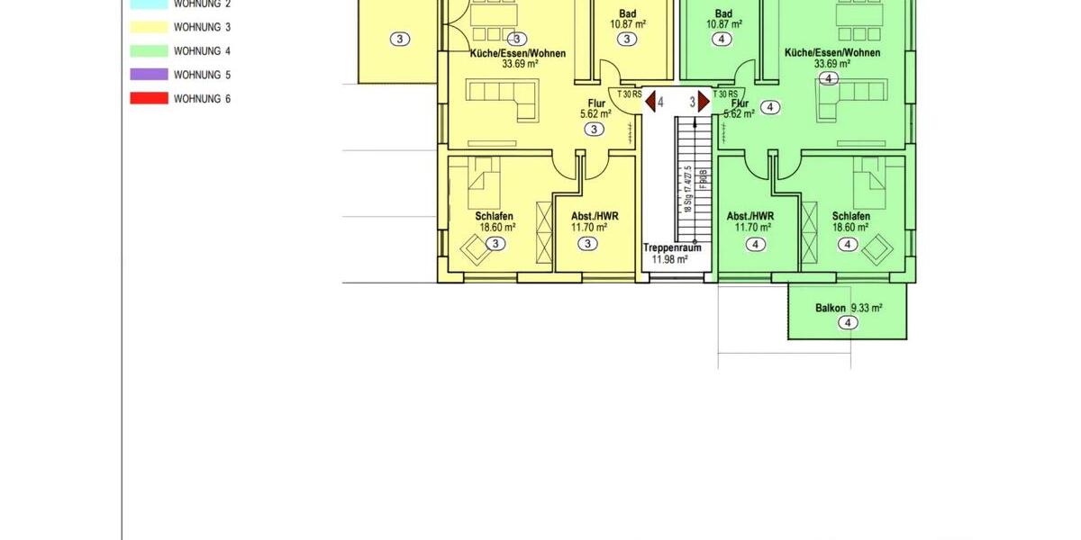 Etagenwohnung Bruchmühlbach-Miesau Miesau - 2 Zimmer, 64 m&sup2;, 205.000&euro; | Angebot:26863940