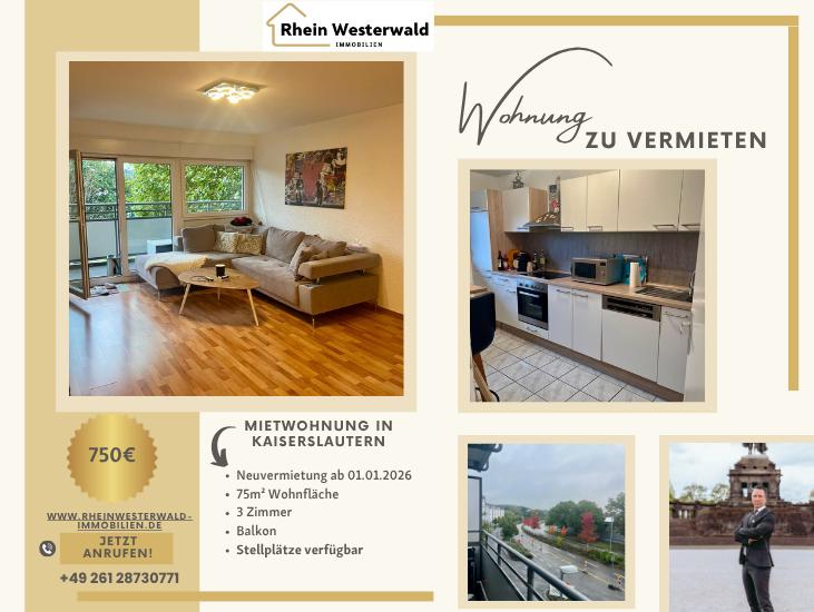 Helle 3-Zimmer-Wohnung mit Balkon in zentraler Lage von Kaiserslautern zimmer