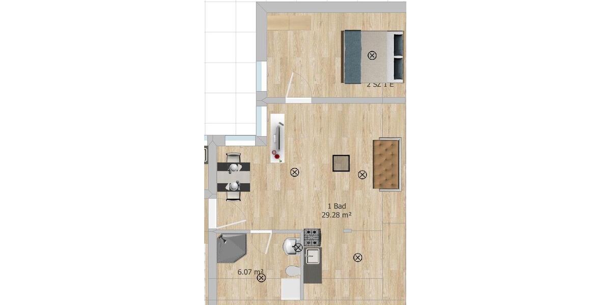 Dachgeschoßwohnung Kirchheimbolanden - 2 Zimmer, 55 m&sup2;, 800&euro; | Angebot:27615305