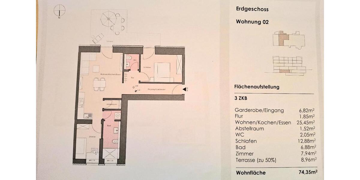 Erdgeschoßwohnung Kusel - 3 Zimmer, 75 m&sup2;, 274.500&euro; | Angebot:26763630