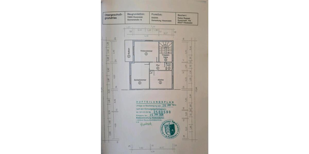 Etagenwohnung Hauenstein - 2 Zimmer, 48 m&sup2;, 69.800&euro; | Angebot:26737860