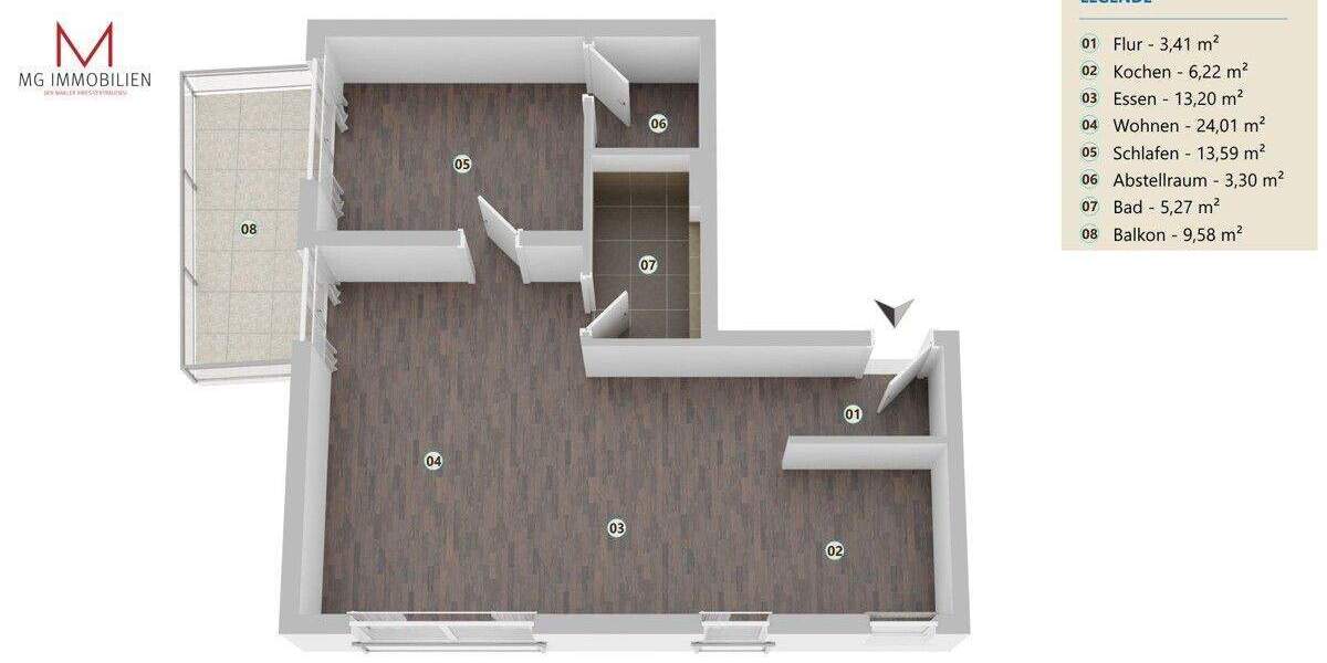 Etagenwohnung Queidersbach - 2 Zimmer, 74 m&sup2;, 289.000&euro; | Angebot:23401986