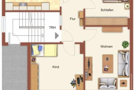 Helle Altbau-Wohnung mit 3 Zi - Kü - Bad - Terrasse - 1Stellplatz 3 zimmer
