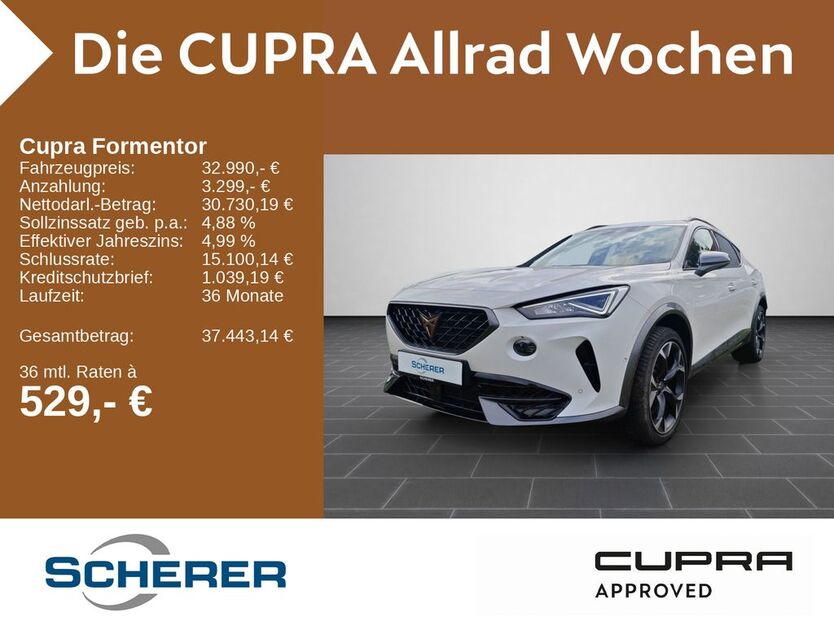 Cupra Formentor 19.900 km 31.490 € Neustadt a.d. Weinstraße 67433
