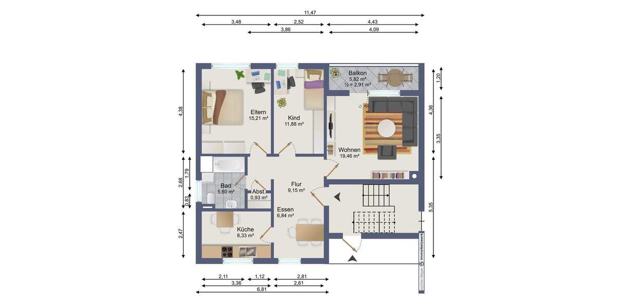 Etagenwohnung Landstuhl Atzel - 3 Zimmer, 79 m&sup2;, 168.000&euro; | Angebot:25710084