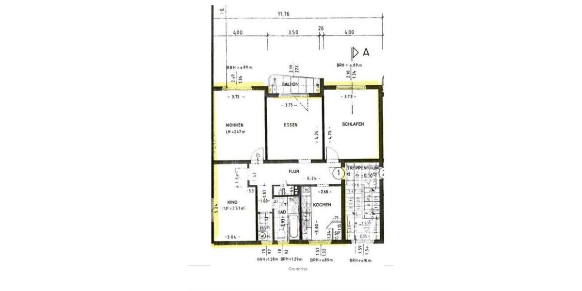 Erdgeschoßwohnung Kaiserslautern Bahnheim - 3 Zimmer, 98 m&sup2;, 800&euro; | Angebot:24855525