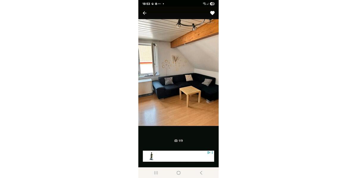 Dachgeschoßwohnung Altenglan - 1.5 Zimmer, 55 m&sup2;, 450&euro; | Angebot:25476186