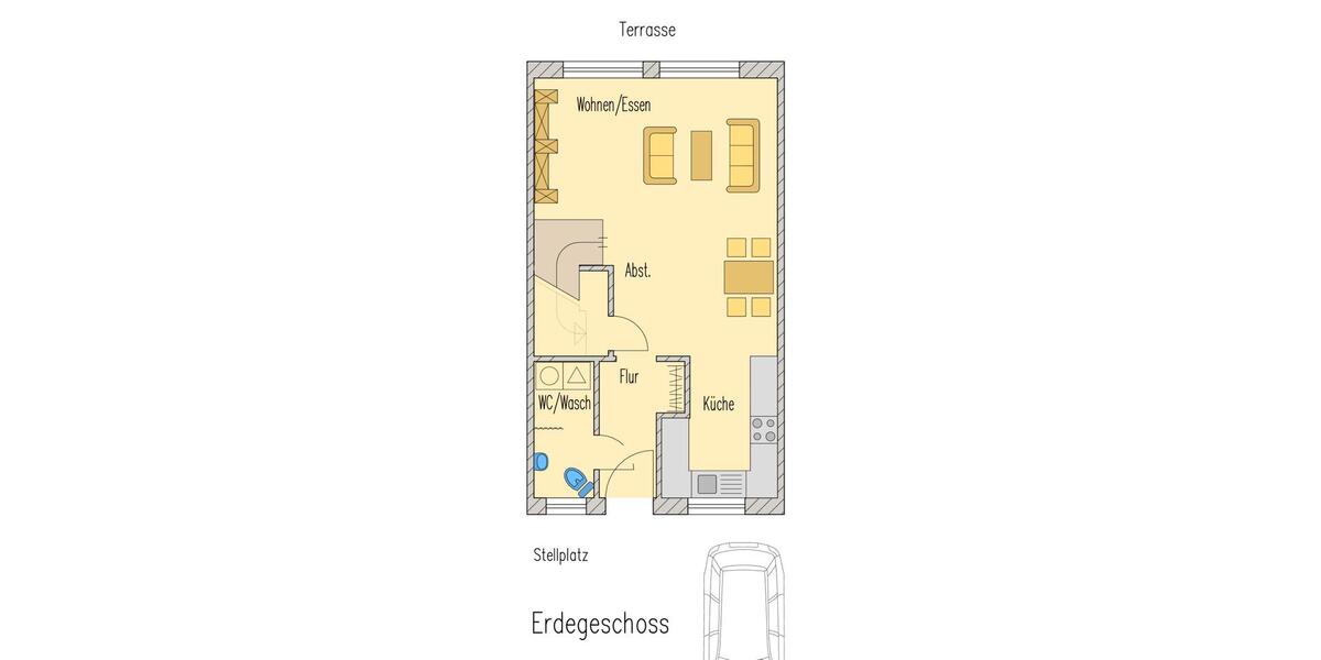 Einfamilienhaus Carlsberg - 4 Zimmer, 125 m&sup2;, 1.250&euro; | Angebot:27572072