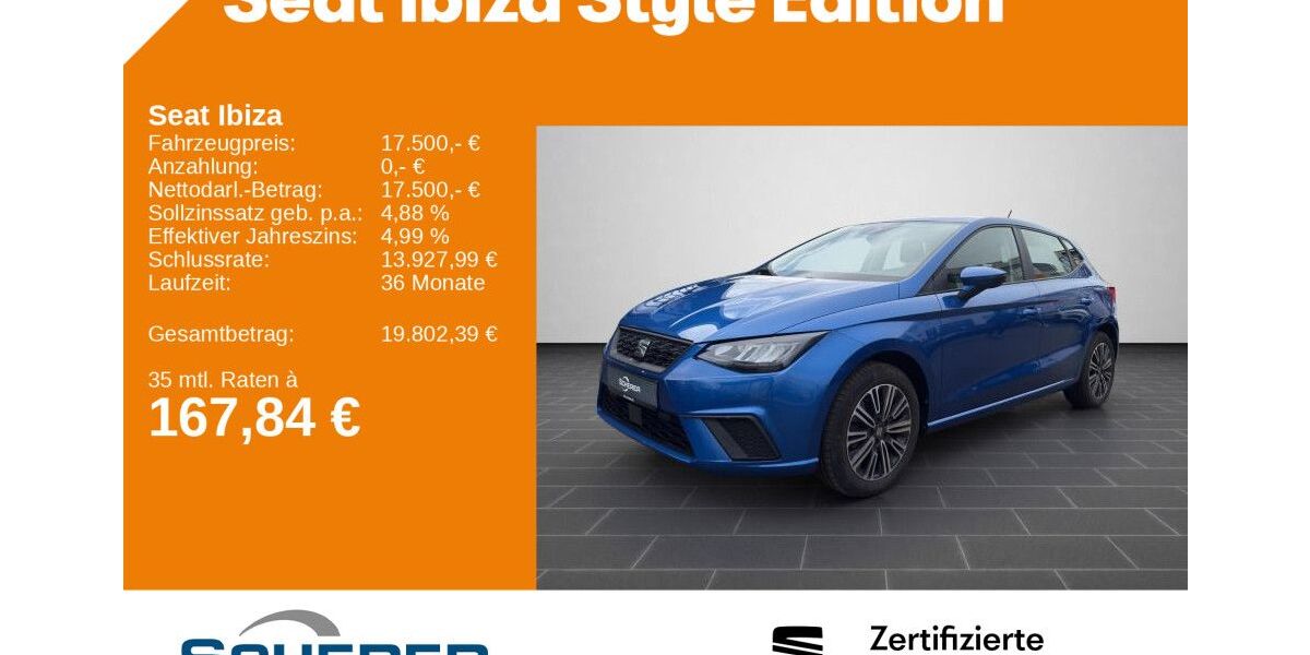 Seat Ibiza 16.272 km 17.500 &euro; Kaiserslautern 67657