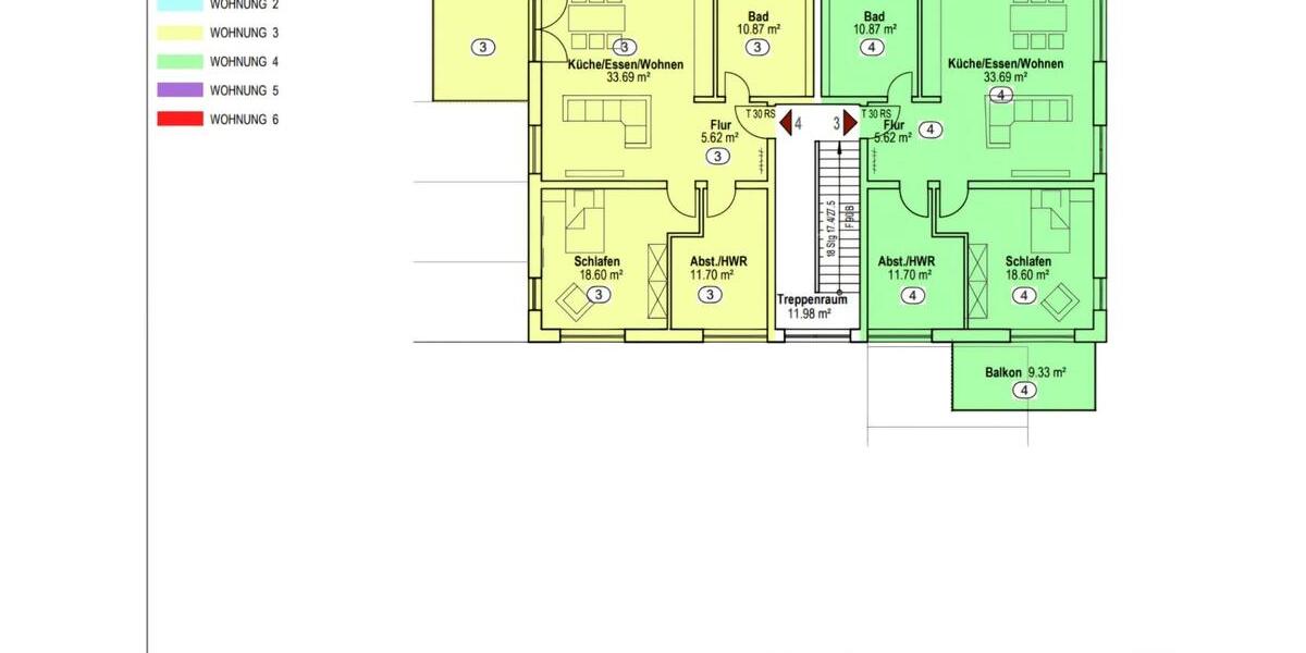 Dachgeschoßwohnung Bruchmühlbach-Miesau Miesau - 2 Zimmer, 64 m&sup2;, 205.000&euro; | Angebot:25755064