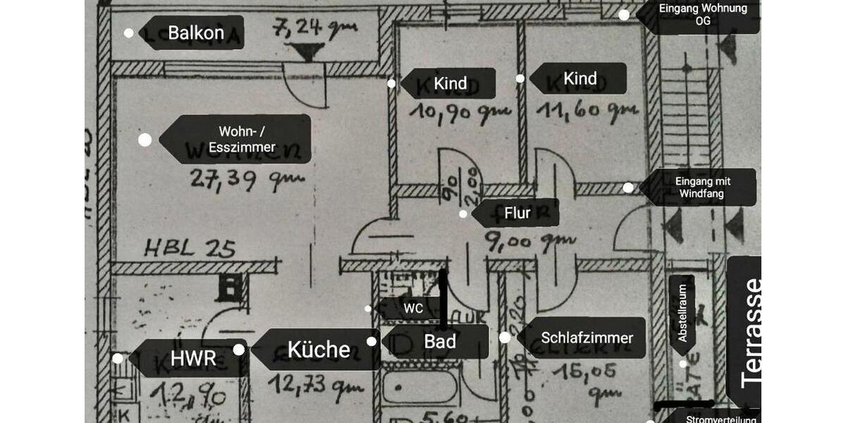 Erdgeschoßwohnung Wartenberg-Rohrbach Rohrbach - 5 Zimmer, 113 m&sup2;, 165.000&euro; | Angebot:25551730