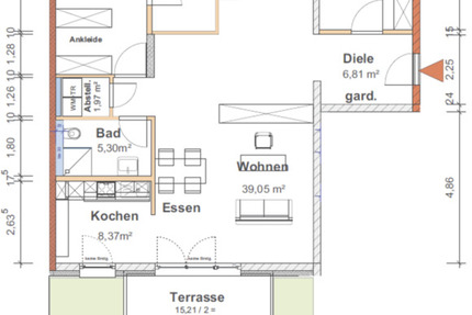 Moderne 4-Zimmer-EG-Wohnung (BJ 2020) mit Terrasse 4 zimmer