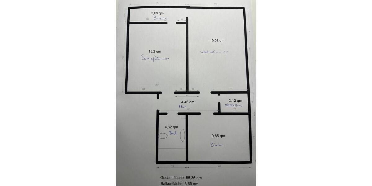 Erstbezug nach Sanierung 2 Zimmer Wohnung mit Balkon&Keller 2 zimmer