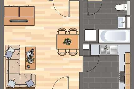 Wohnung zum Mieten in Kaiserslautern 409 € 42.77 m² 1 zimmer