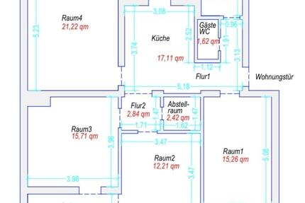 Erstbezug nach Sanierung: 4 Zimmer Küche, Bad, Gäste-WC, Balkon 4 zimmer