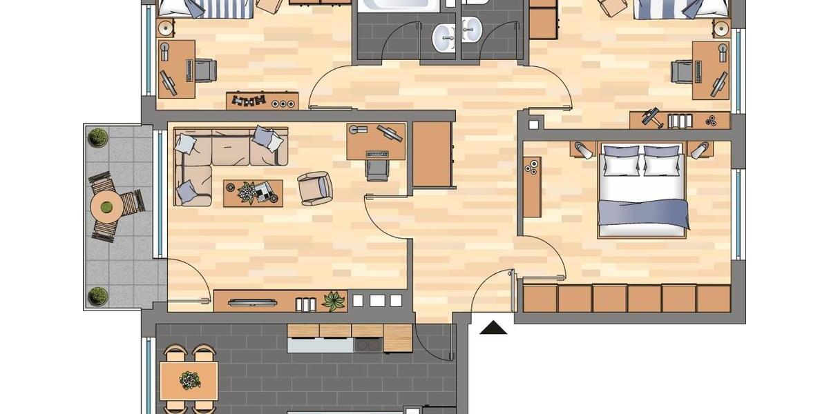 Etagenwohnung Bad Dürkheim - 4 Zimmer, 89 m&sup2;, 759&euro; | Angebot:24982801