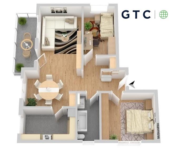 Etagenwohnung Kaiserslautern Engelshof - 3 Zimmer, 77 m&sup2;, 555&euro; | Angebot:26540806