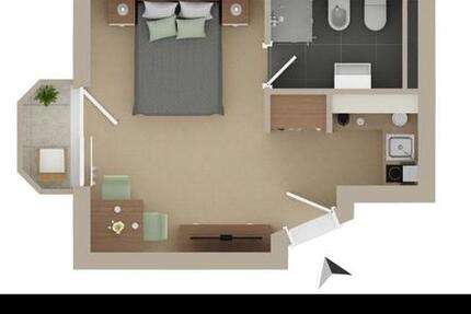 Wohnung Kaiserslautern - 1 Zimmer, 23 m&sup2;, 71.000&euro; | Angebot:26169990