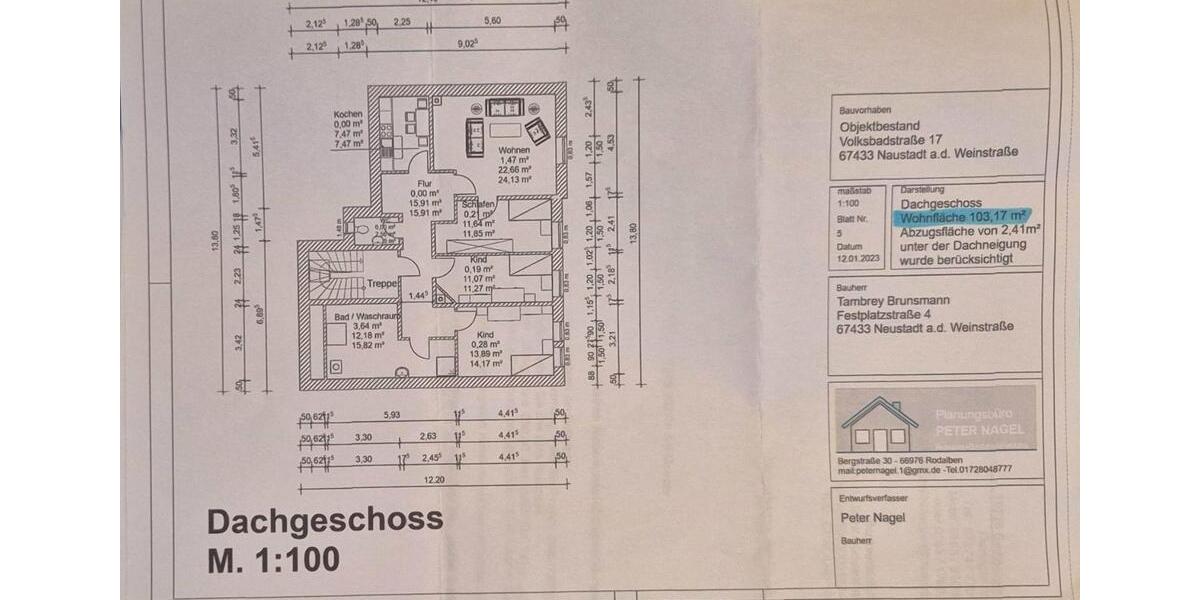 Dachgeschoßwohnung Neustadt an der Weinstraße - 4 Zimmer, 103 m&sup2;, 825&euro; | Angebot:26253303