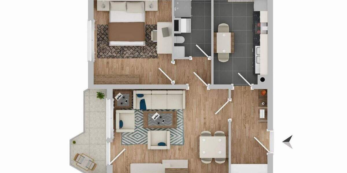 frisch renovierte 2-Zimmer Wohnung mit Garage nähe Universität 2 zimmer