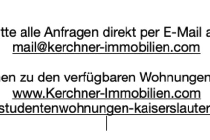 Wohnung direkt an der Uni Kaiserslautern 1 zimmer