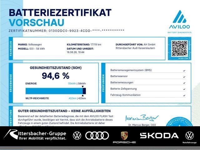 VW ID.3 17.117 km 24.480 &euro; Kusel 66869