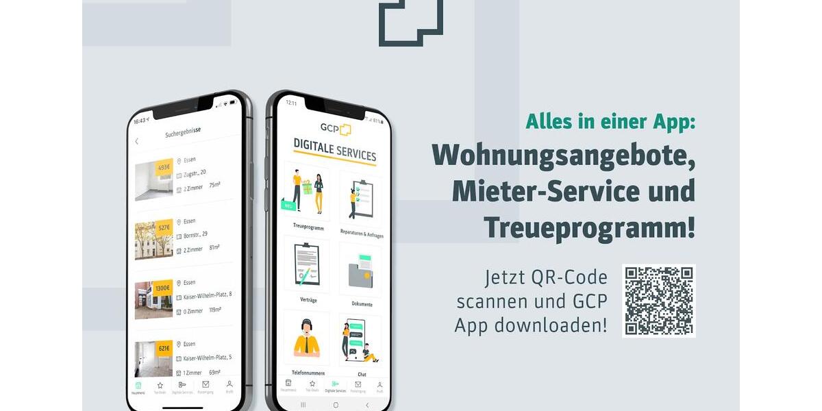 Etagenwohnung Kaiserslautern - 2 Zimmer, 51 m&sup2;, 455&euro; | Angebot:26675166