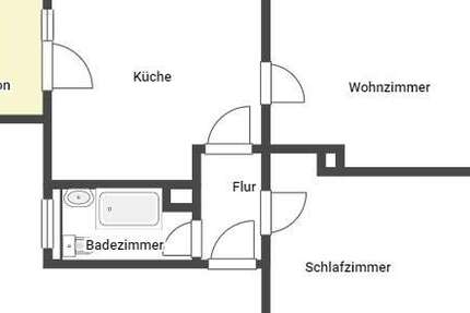 Wohnung Kaiserslautern Grübentälchen - 2 Zimmer, 46 m&sup2;, 519&euro; | Angebot:26492266