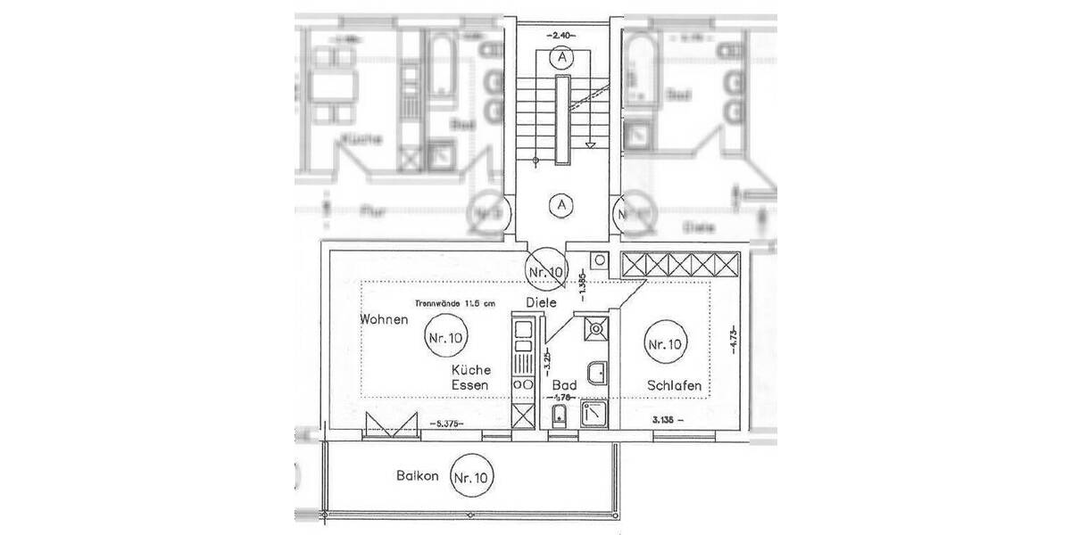 Etagenwohnung Kaiserslautern / Siegelbach Siegelbach - 2 Zimmer, 55 m&sup2;, 540&euro; | Angebot:26796336