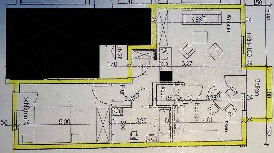 Etagenwohnung Kaiserslautern - 2 Zimmer, 69 m&sup2;, 199.000&euro; | Angebot:25591163
