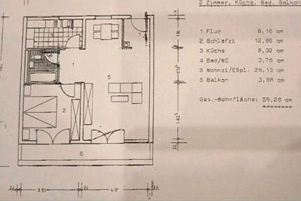 Wohnung Kaiserslautern Engelshof - 2.5 Zimmer, 60 m&sup2;, 140.000&euro; | Angebot:26223933