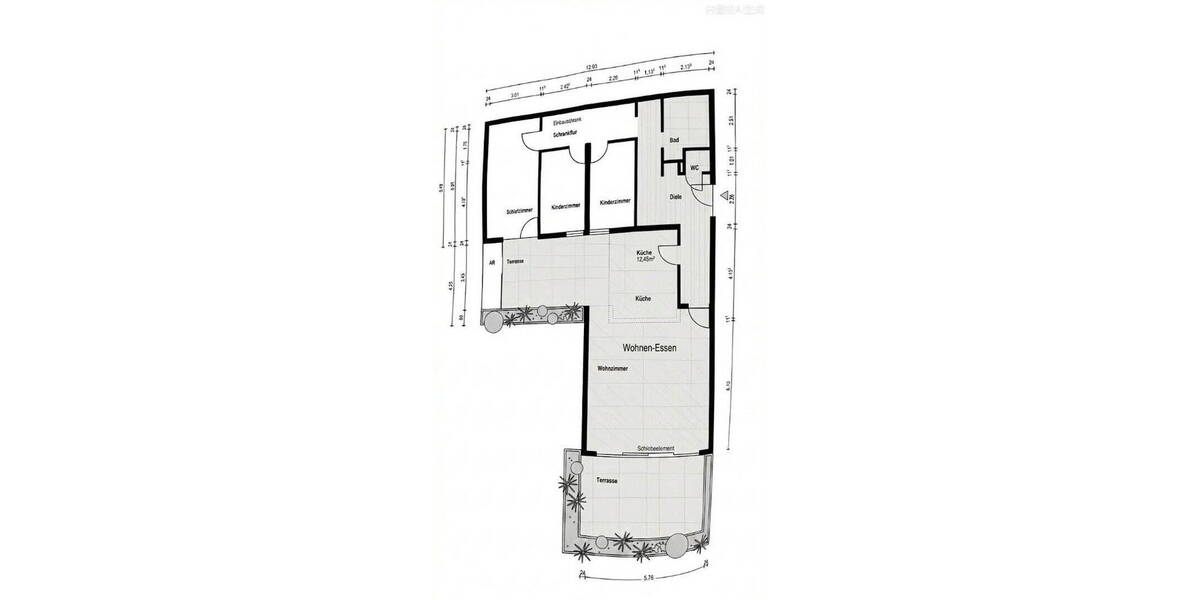Terrassenwohnung Bad Dürkheim - 4 Zimmer, 128 m&sup2;, 522.000&euro; | Angebot:26117615