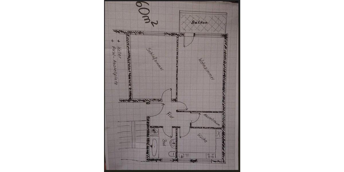 Etagenwohnung Kaiserslautern - 2 Zimmer, 60 m&sup2;, 660&euro; | Angebot:26328772