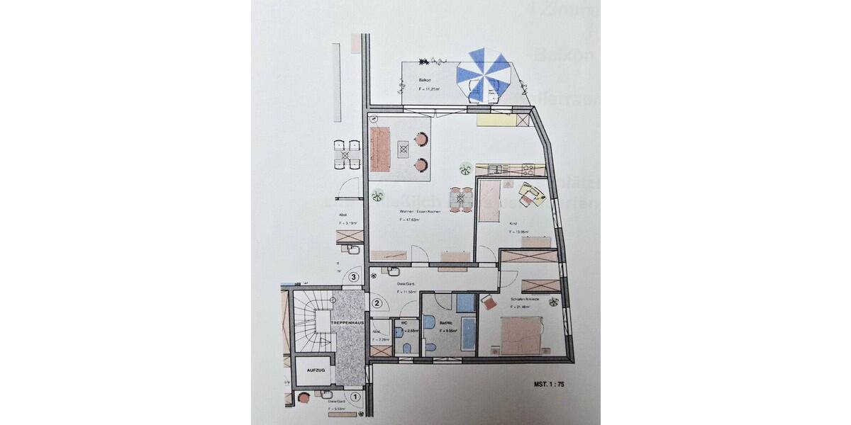 Etagenwohnung Kaiserslautern Siegelbach - 3 Zimmer, 117 m&sup2;, 546.000&euro; | Angebot:26841845