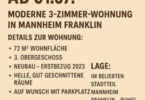 Nachmieter: Franklin 3-Zi.-Wg. NUR MIT WOHNBERECHTIGUNGSSCHEIN