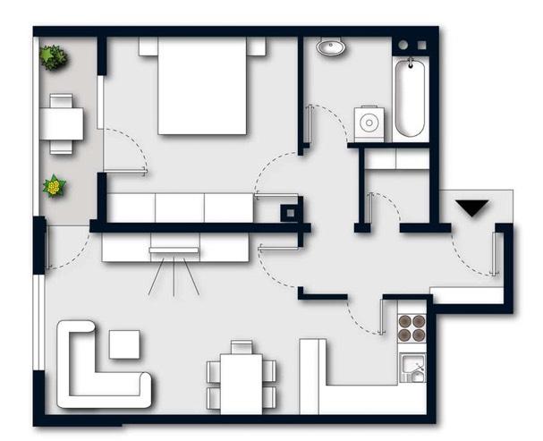 Etagenwohnung Kirchheimbolanden - 2 Zimmer, 55 m&sup2;, 540&euro; | Angebot:26297931