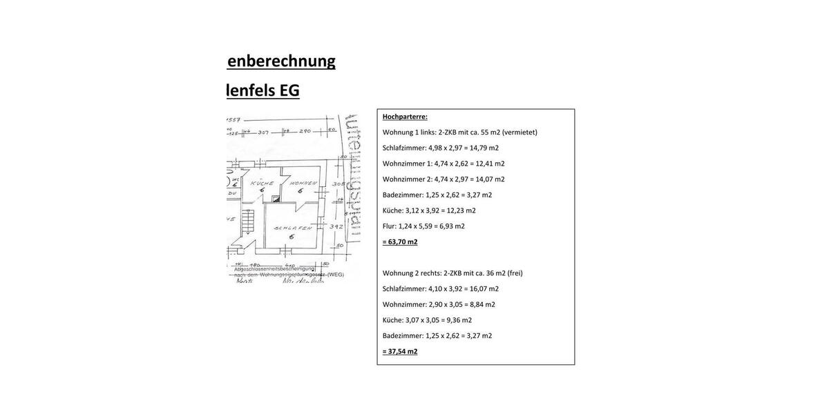 Erdgeschoßwohnung Frankenstein - 2 Zimmer, 36 m&sup2;, 460&euro; | Angebot:25613065