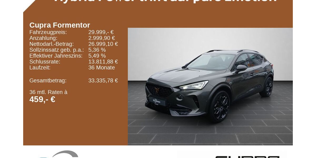 Cupra Formentor 26.664 km 28.800 &euro; Kaiserslautern 67657