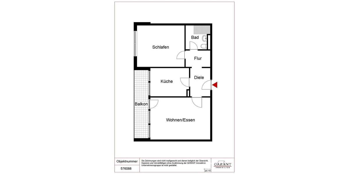 Etagenwohnung Kaiserslautern Innenstadt - 2 Zimmer, 61 m&sup2;, 127.000&euro; | Angebot:25707681